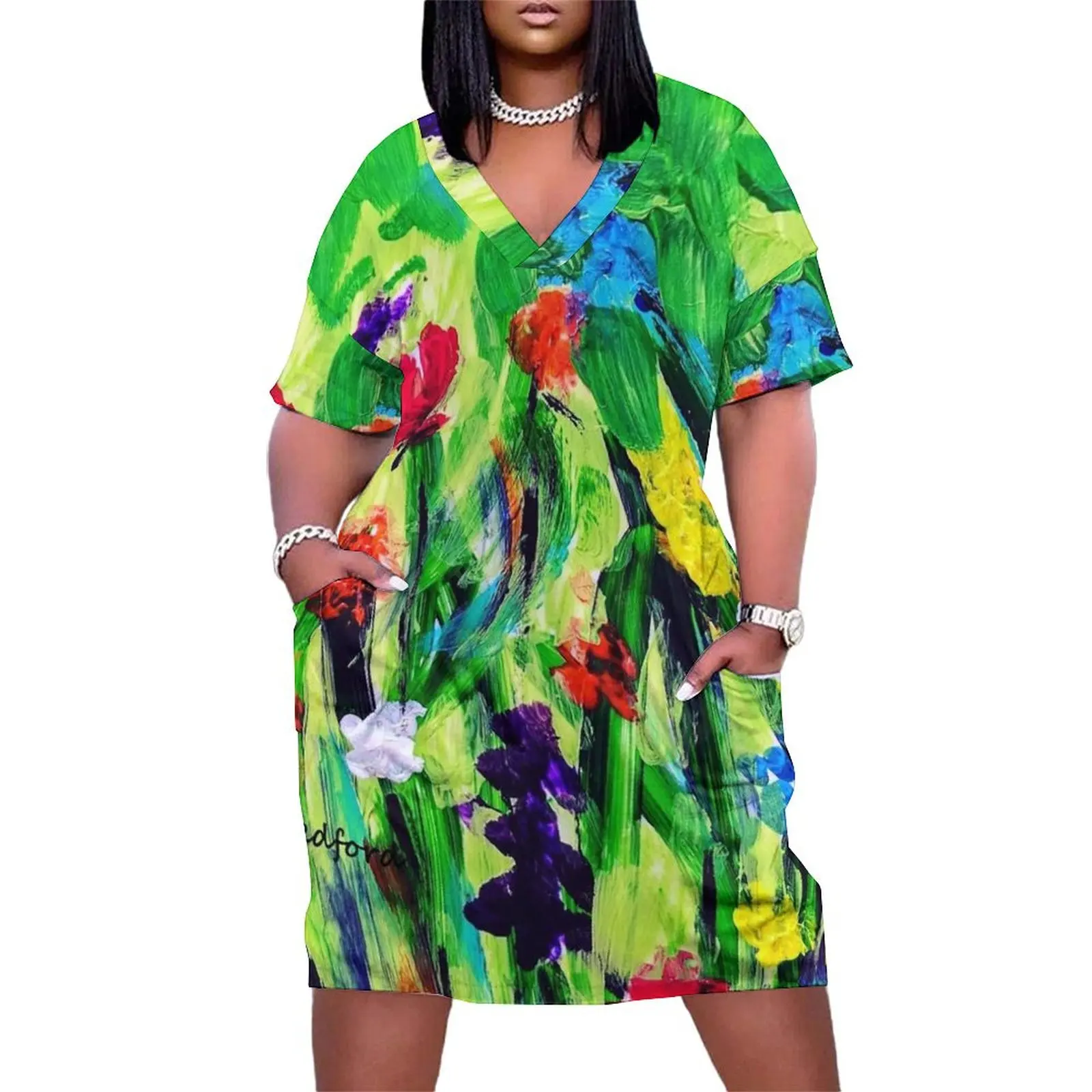 

Floral Tile Loose Pocket Dress dress summer women's clothing summer 2025 novelties evening dress