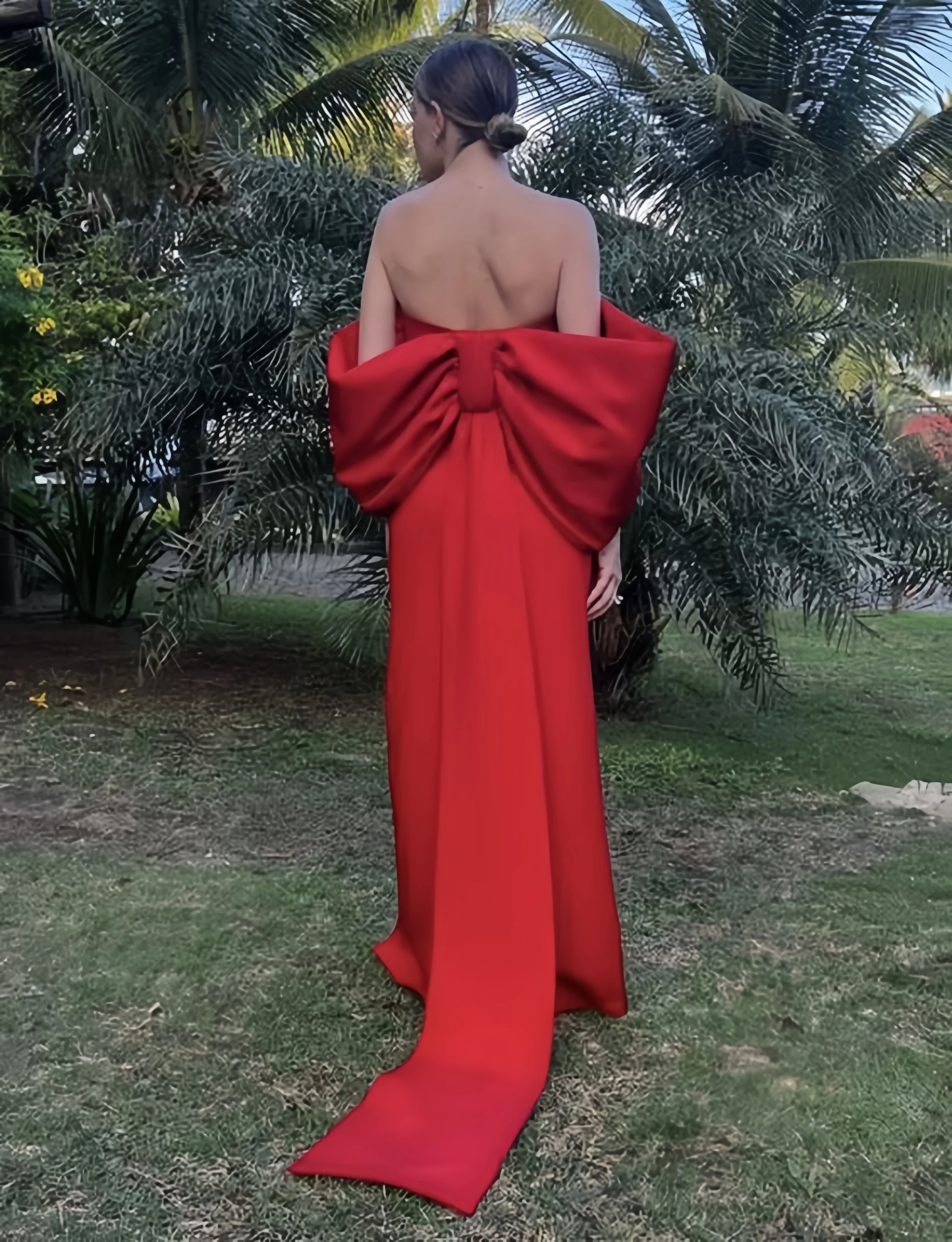 Red Off Shoulder Elegant Formal Evening Dresses 2024 Vestidos De Noche Wedding Guest Dress Robe Simple Prom Gowns فساتين سهرة