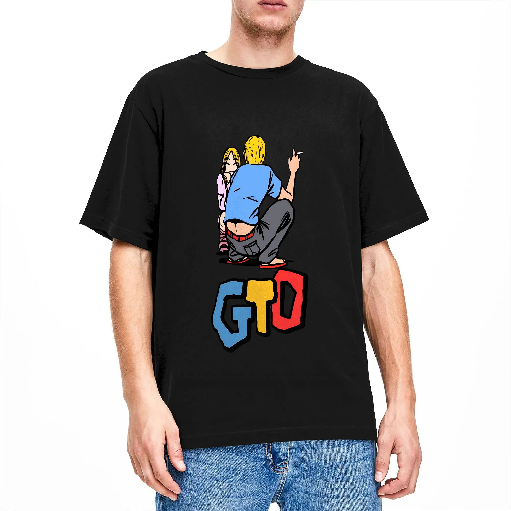 GTO Anime Great Teacher Onizuka  Pure Cotton T Shirts  Fashion Tshirt for Man Summer Y2K Casual Custom Logo Short Sleeve Tops