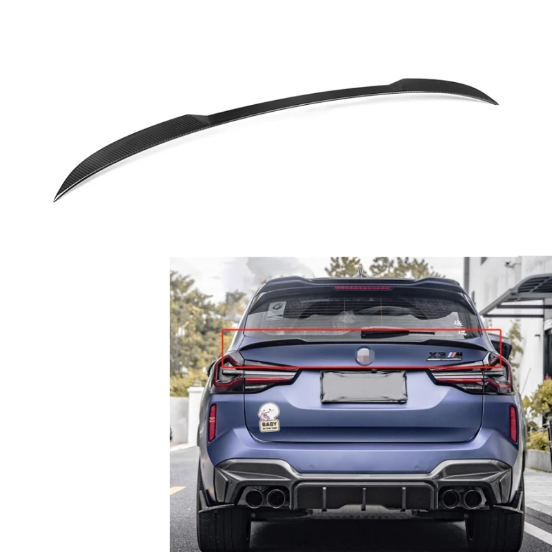 

SQ Style Dry Carbon Fiber Trunk Spoiler For Bmw X3 G01 G08I IX3 X3M F97 Trunk Middle Spoiler Wing Lip 2022+ Car Accessories