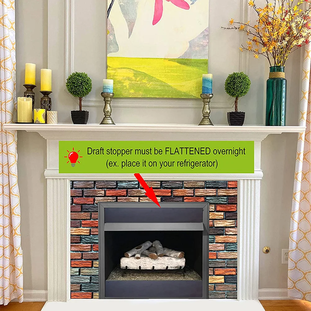 

2 Pcs Magnetic Fireplace Draft Cover Rubber Protector Indoor Blockers Vents Stoppers Windshield Insulation Energy Efficiency