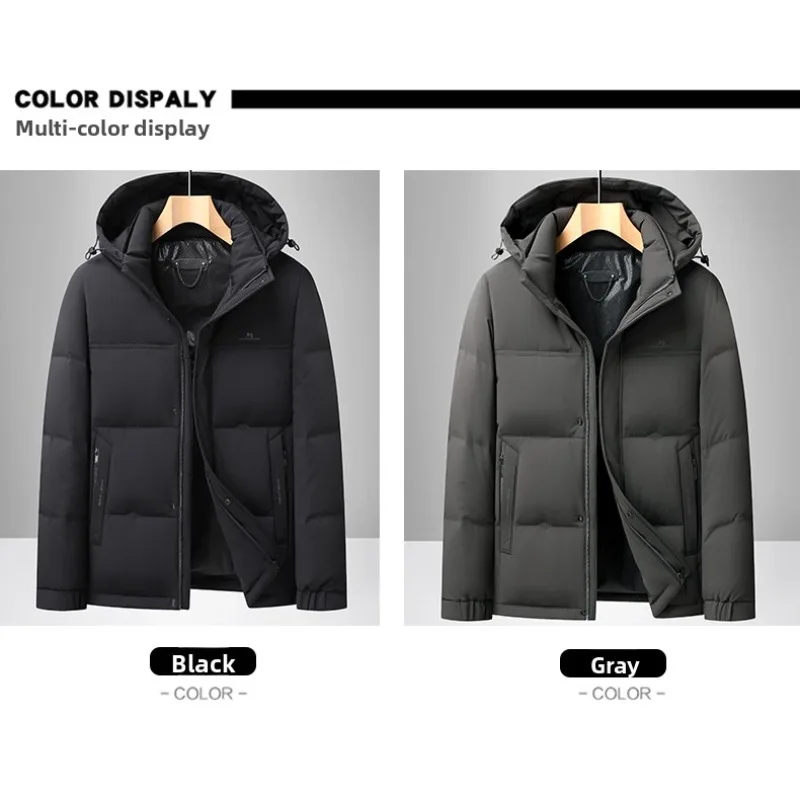 

Мужское зимнее пальто для папы, пожилые люди среднего возраста, новая легкая морозостойкая зимняя куртка с воротником-стойкой, куртка на хлопковой подкладке