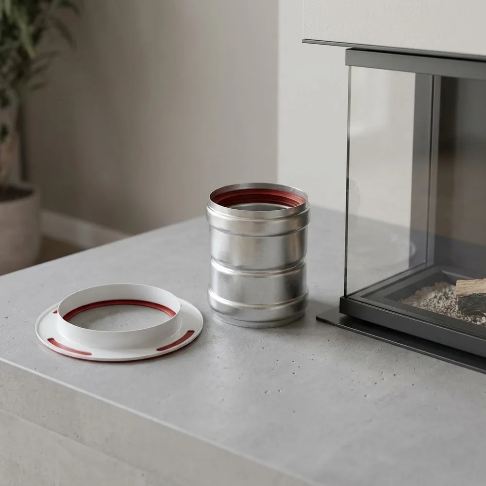 Wall Mounted Boiler Pipe Underfloor Heating Boiler, Aluminum Double-layer Chimney Extended Joint Elbow Accessories