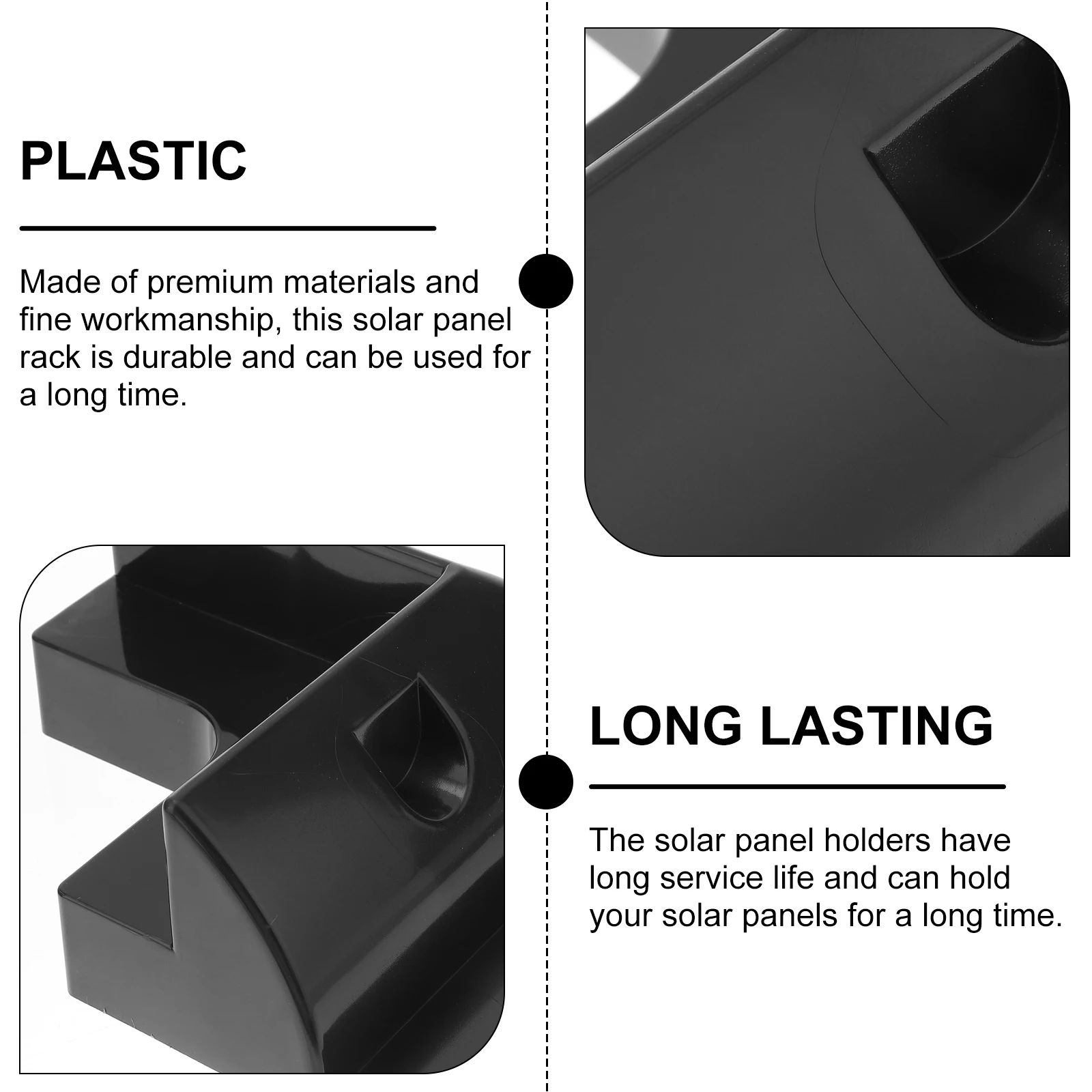 

4 Pcs Solar Panel Brackets Durable Plastic for RV Yacht Camping Photovoltaic Roof Mounting Kit Excellent Craft