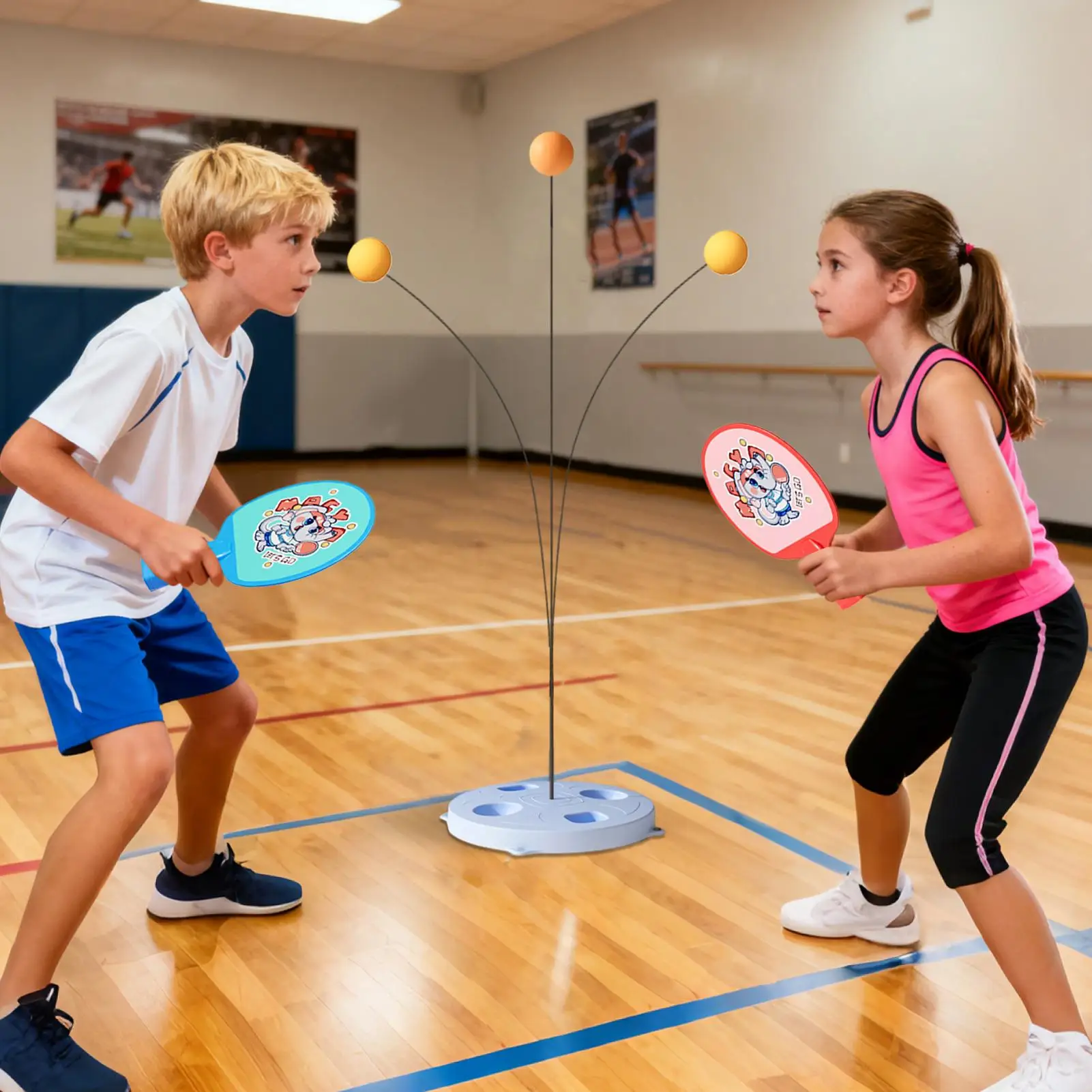 Table Tennis Training Set Table Tennis Training Shaft With Racket Single Sports Accessories For Kids Adults Players Exercise
