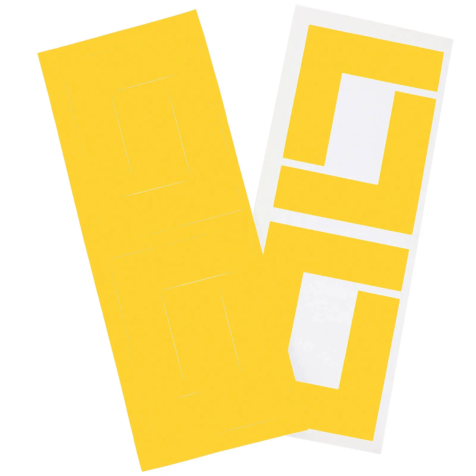

8pcs Anti Slip Positioning Stickers 10x10x3cm L Shape Yellow Floor Marker Safety Tapes Wear Resistant Visibility