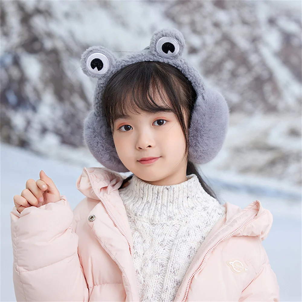 Frog Earmuffs Winter Soft Ear Muffs Women Men Warm Plush Gift Blindfold Cute Cartoon For Kid Student Cute Earmuffs For Kid Cover