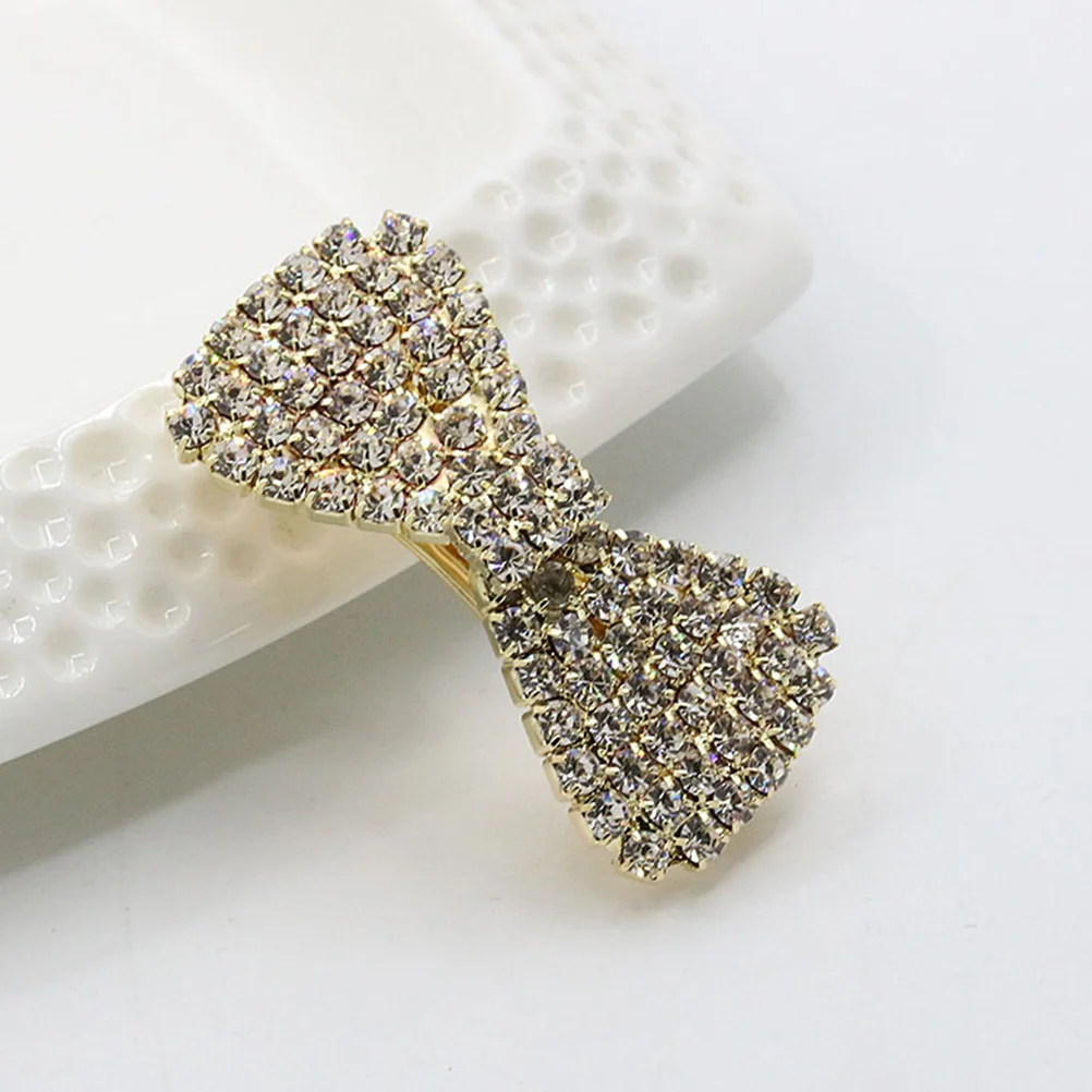 

4pcs Rhinestone Hair Clips Big Bows Barrettes Wedding Bridal Banquet Prom Birthday Christmas Alloy Lightweight Elegant Hair