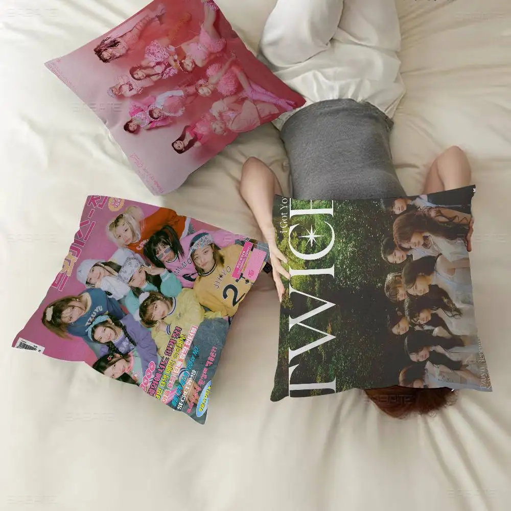 Kpop T-Twice وسادة هدية ديكور المنزل والمكتب وسادة غرفة نوم أريكة غطاء وسادة السيارة كيس وسادة #4