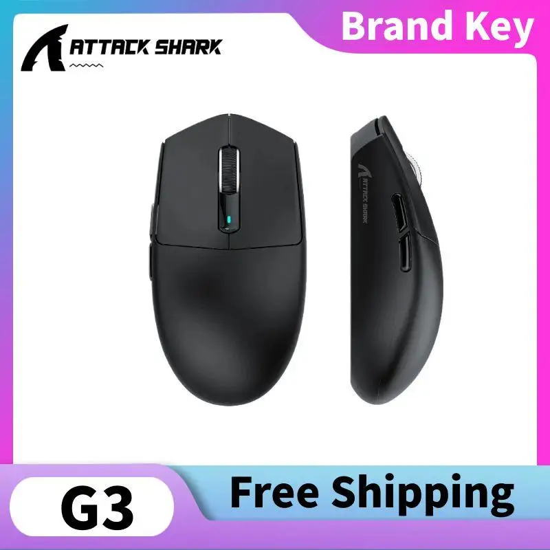 

Attack Shark G3 1000 Гц Асимметричная мышь с батарейным питанием PAW3311 Датчик 25000 точек на дюйм 500 мАч Настраиваемая проводная игровая мышь