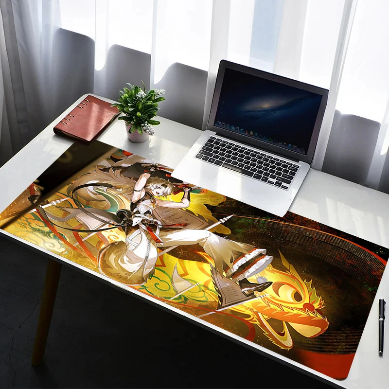 

Mouse Pad Laptop Rubber Extended Desktop Mat Computer Gamer Mousepad PC Gaming Accessories Wuthering Waves Lingyang Keyboard Pad