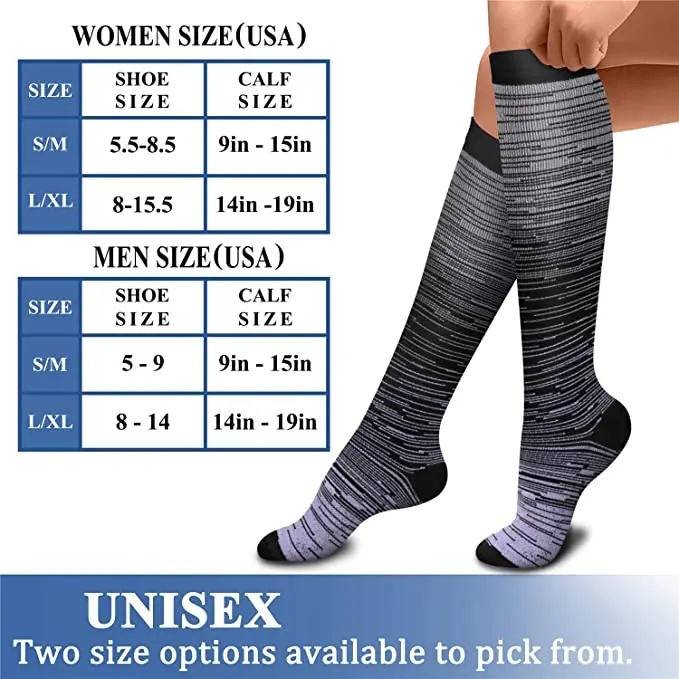 New Compression Socks Women And Men Stockings Best Medical Nursing Socks Basketball Golfs Tube High Comression Socks Sport Socks