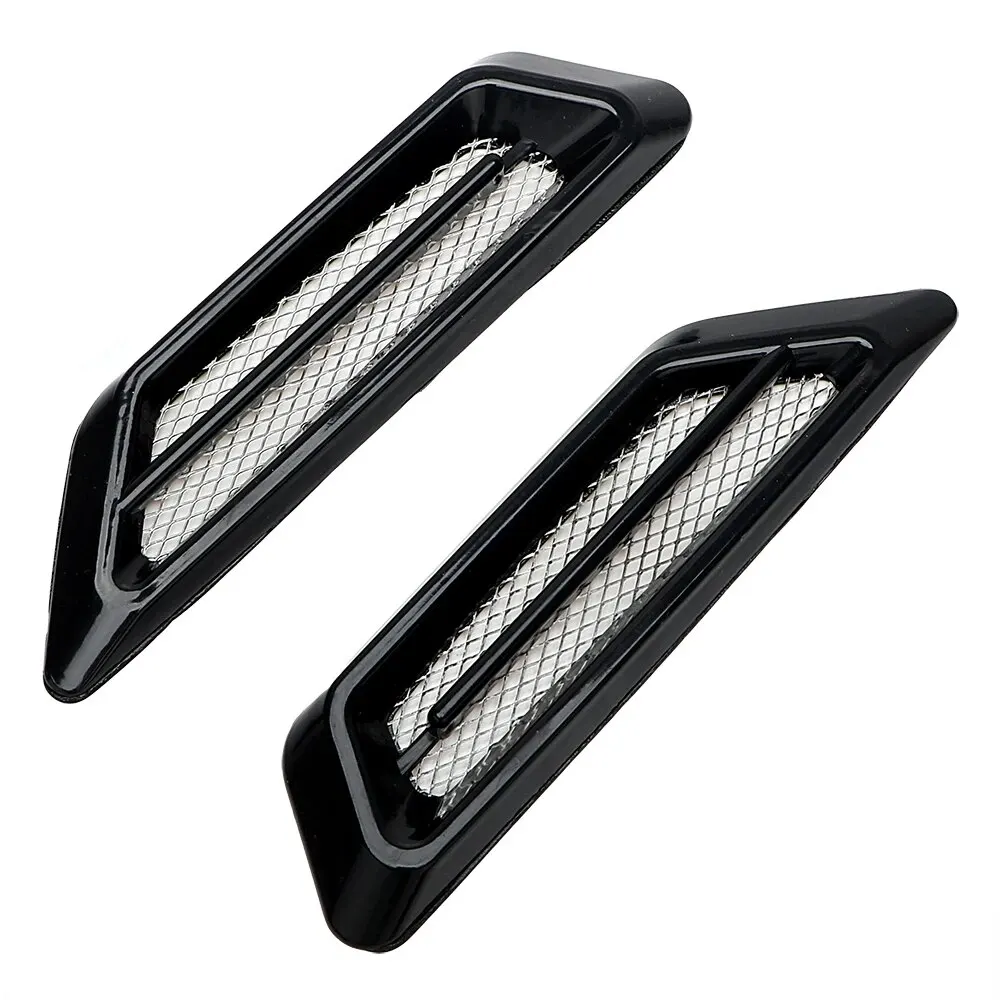 2 stücke 3D Auto Aufkleber DIY Kreative Gefälschte Air Vent Kiemen Design Haube Motorhaube Tür Dekoration Externe Off Road 4x4 Auto Zubehör – Detail 1