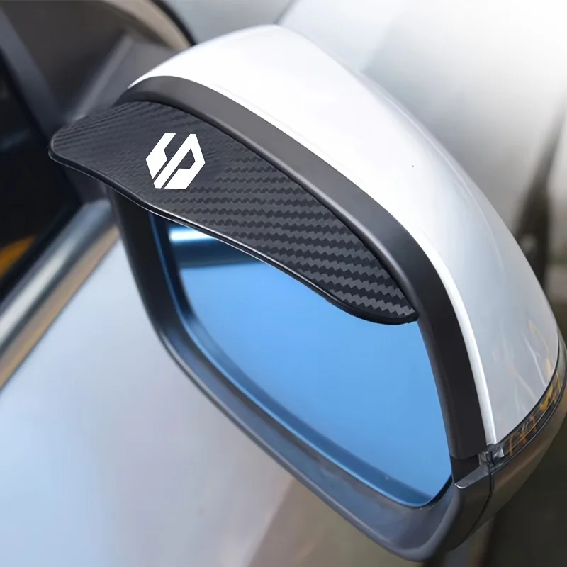 2Pcs Car Adhesion Rearview Mirror Rain Eyebrow Carbon Fiber Waterproof Visor Cover For Leapmotor C10 C11 C16 B10 C01 B01