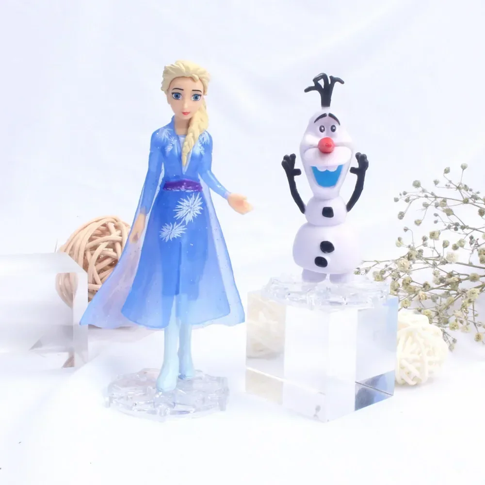 5/6pcs Disney Frozen 2 Snow Queen Elsa Anna PVC Action Figure Olaf Kristoff Sven Anime Dolls Figurines Kids Toy Girls Gifts