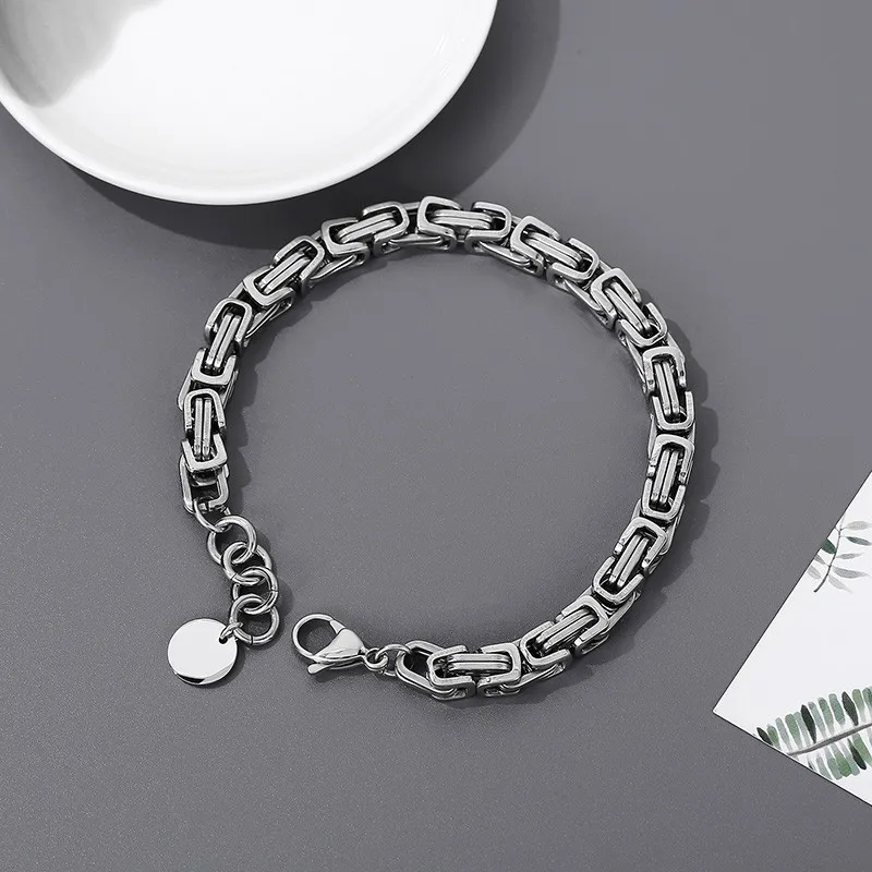 KALEN Stainless Steel Byzantium Chain Bracelets For Women Bracelet Charm Simple Chain Bracelet Jewelry Gift Wholesale