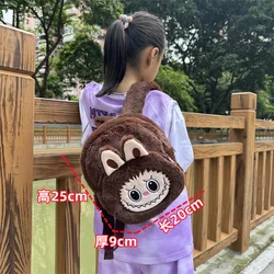 New Labubu Backpack Student Plush Crossbody Bag Pendant Makeup Bag Kawaii Cartoon Plush Handbag