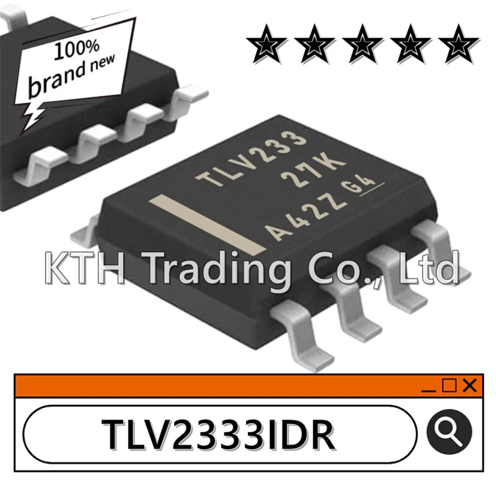 

10Pcs/Lot Orginal New TLV2333IDR TLV233 TLV2333 SOIC-8 RRIO CMOS operational amplifier chip Electronic components integrated IC