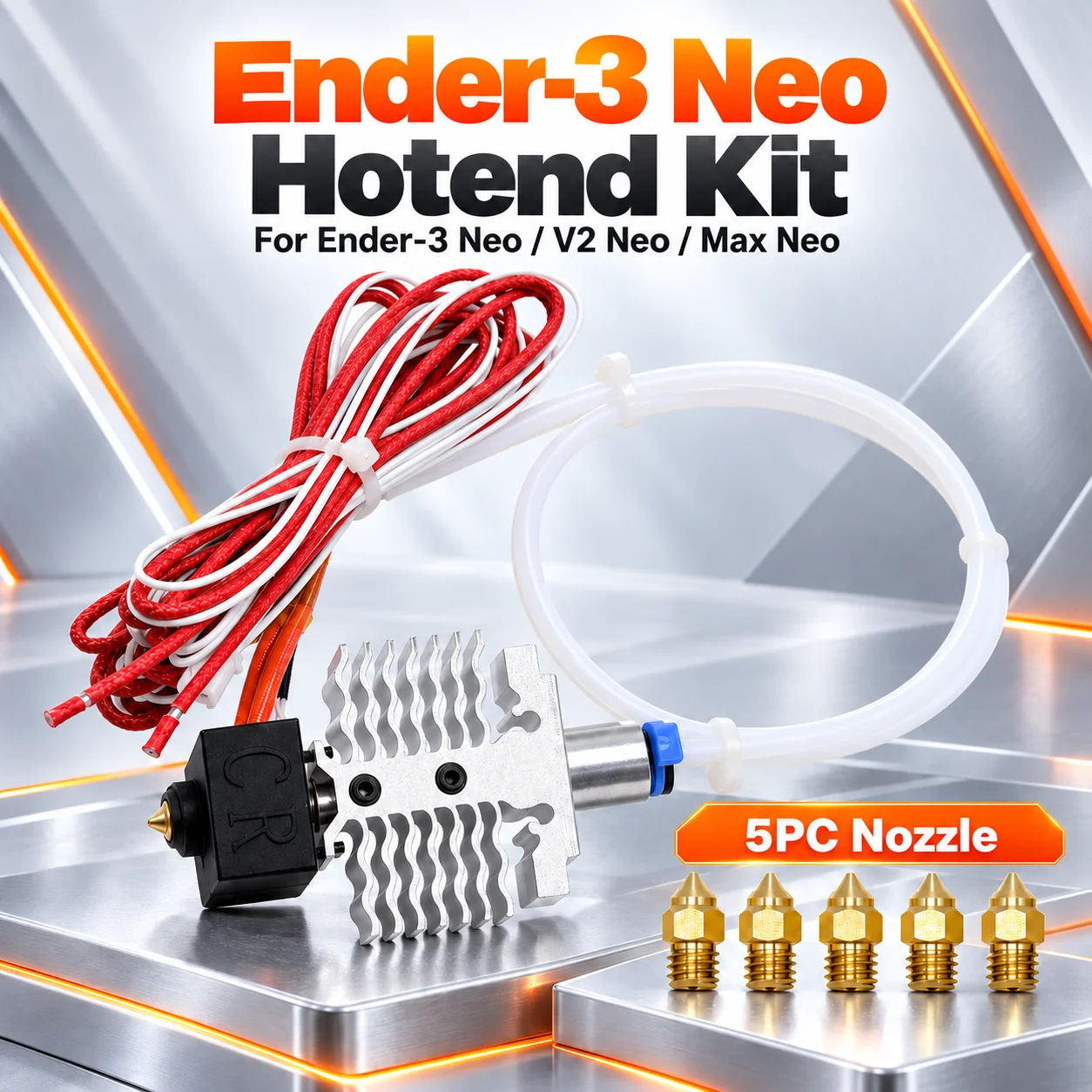 Assembled Hotend Kit for Ender3 V2 Neo Ender 3 Max Neo Ender-3 3D Printer with Heatsink Heated Block Throat And Silicone Sock
