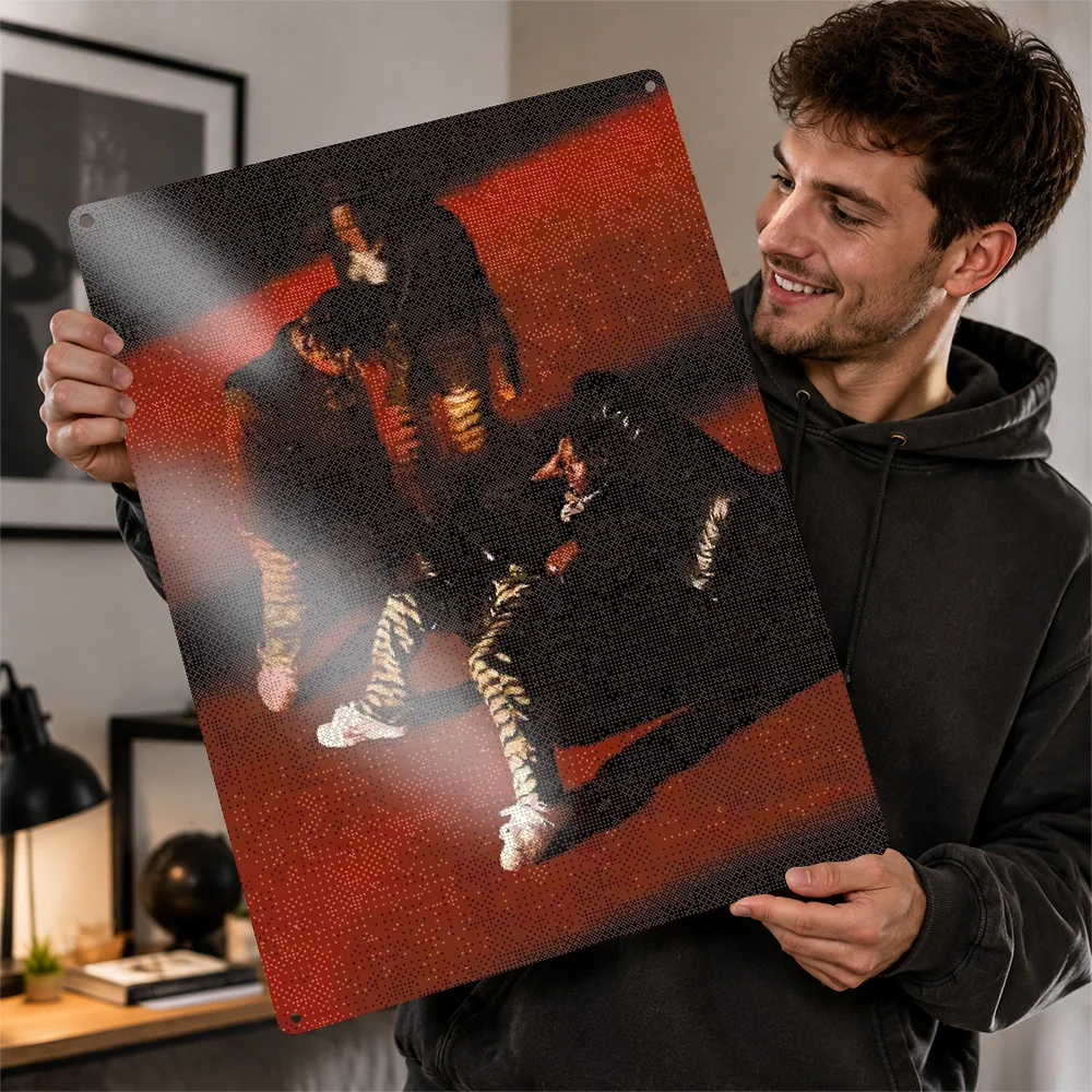 Don Toliver Seated Red Stage Portrait Aluminum Poster Graphic Wall Art For Listening Room Customized Metal Sign Birthday Gift