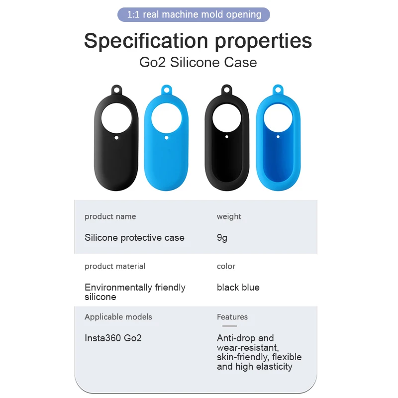 Silicone Protective Case Anti-Scratch Protector Case For Insta360 GO 2 Charging Box Soft Case Cover Sports Camera Accessories