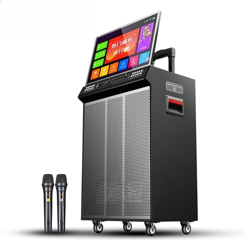 

Karaoke stereo, song-ordering and singing machine, outdoor k-song square dance speaker with display screen