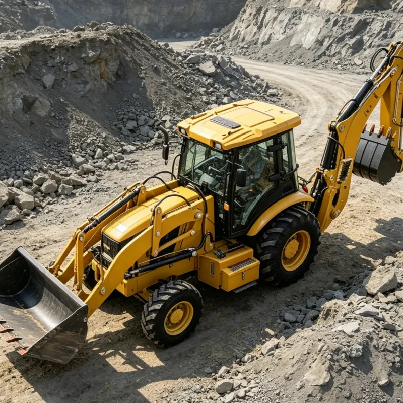 CustomizedLoader Backhoe Agricultural Farm Machine Compact Tractor Heavy Equipment Front Bucket Rear Digging Arm For Earthmoving