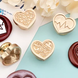 Valentine'S Day Series Seal Wax Stamps Copper Brass Sealing Stamp Head For DIY Envelopes Wedding Invitations Gift Packaging