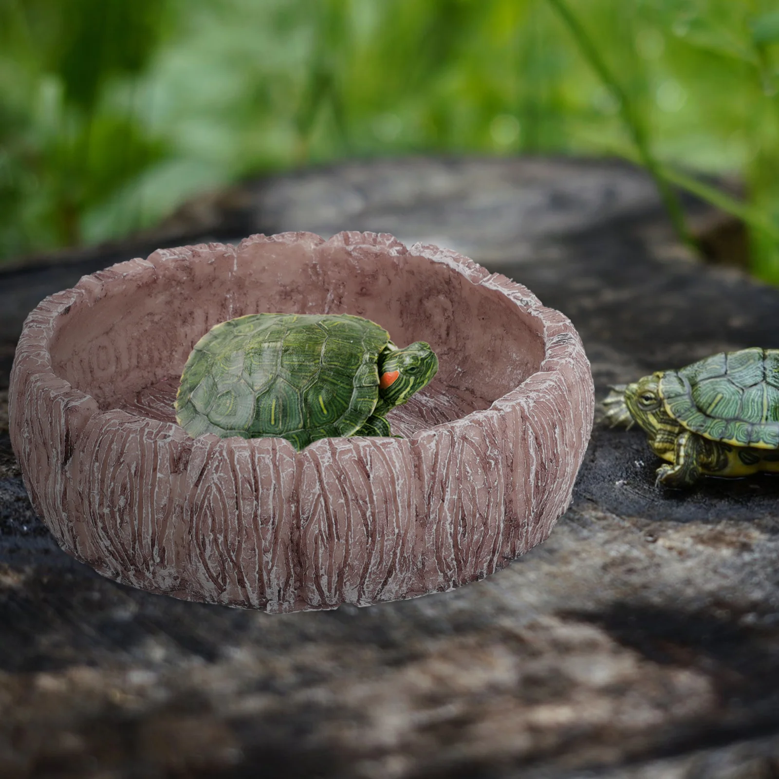 

Durable Resin Reptile Feeding Bowl Food Dish Water Tray for Small Reptiles Geckos Turtles Iguanas Snakes Reptile Food Dish