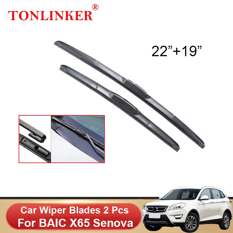 

TONLINKER Car Front Windscreen Wiper Blades For BAIC X65 Senova 2020 2.0T Model Car Accessories Wiper Blade Brushes Cutter