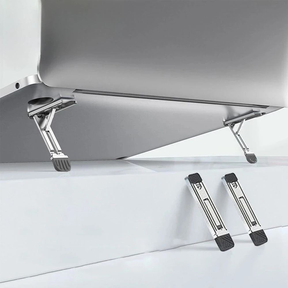 Laptop Stand Aluminum Alloy Mini Folding Holder 3 Height Adjustment Notebooks Bracket Accessories For Macbook Smart Phone