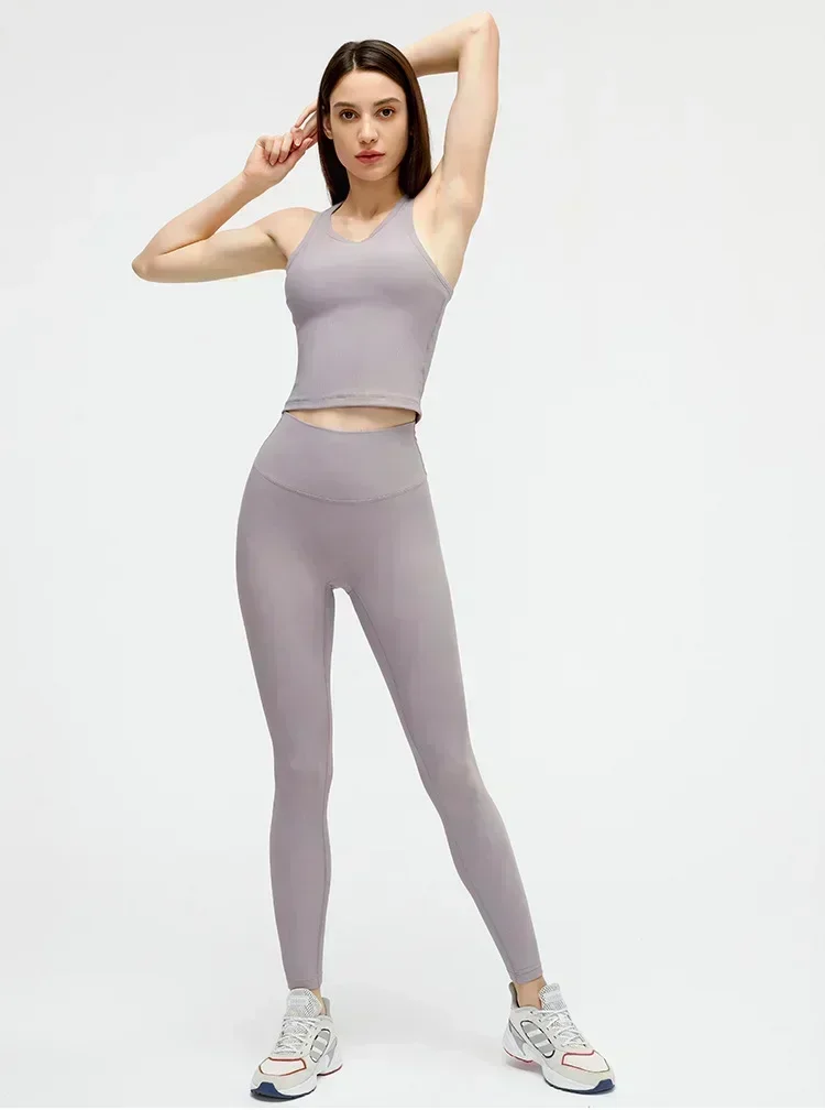 Canotta con scollo a barchetta a coste con lunghezza in vita al limone Ms supporto leggero traspirante reggiseno incorporato camicie da Yoga abbigliamento da palestra elasticizzato a quattro vie