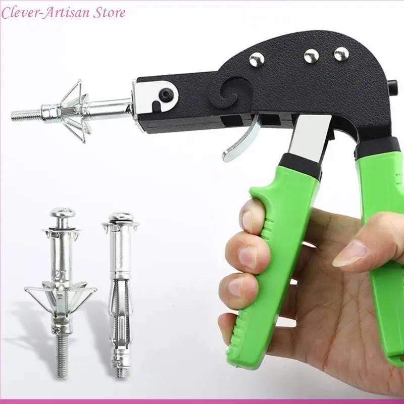 E06B Carbon Steel Riveter Heavy Duty Rivet Hand Tools Lightweight Blind Rivet Manual Professional Riveter Riveter Gutter Repair