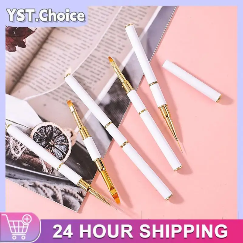 Nail Pen Double Head Pull Wire Engraved Nylon Wool Nail Supplies Nail Brush The Bristles Are Not Easy To Fall Off Painted