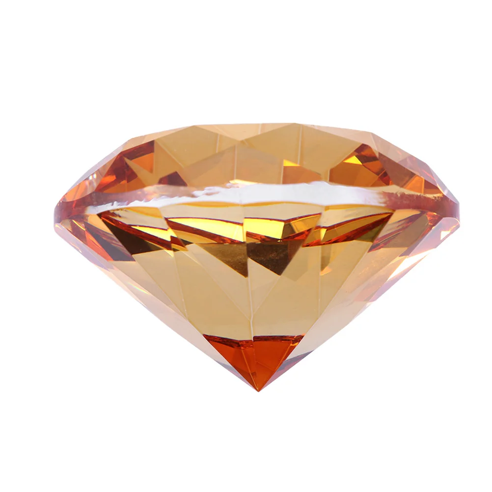

40mm Crystal Diamonds Craft Decorative Amber Diamond Ornament Wedding Bridal Shower Home Decoration Fake Diamond