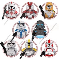 MINISO Star Wars Clone Troopers Building Blocks Dath Vader Rex Figures Bricks Mandalorians Han Solo Action Model Figure Kids Toy