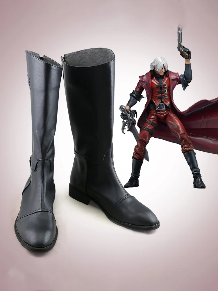 DMC Dante Cosplay Shoes Boots Anime Game Devil Halloween black Boots