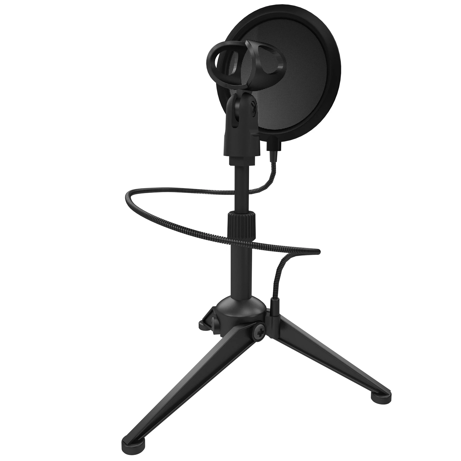 Mic Microphone Pop Filter Holder Desktop Tripod Stand Anti Spray Net Windscreen ST-5 support bop net