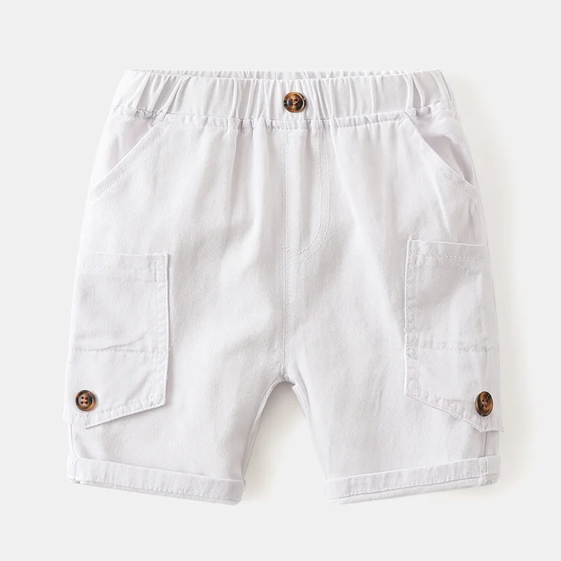 Pockets Boys Cargo Shorts Summer Knee Length Toddler Baby Pants Cotton Children Kids Clothes