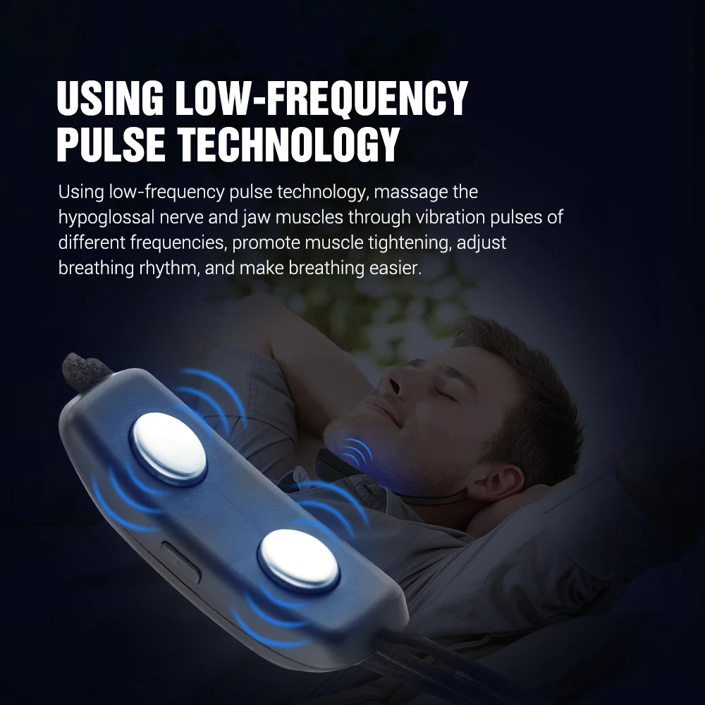 Anti Snoring Device EMS Pulse Snore Stopper Sleep Apnea Aid Breathing Corrector Relief Depression Anxiety Relaxation Treatment