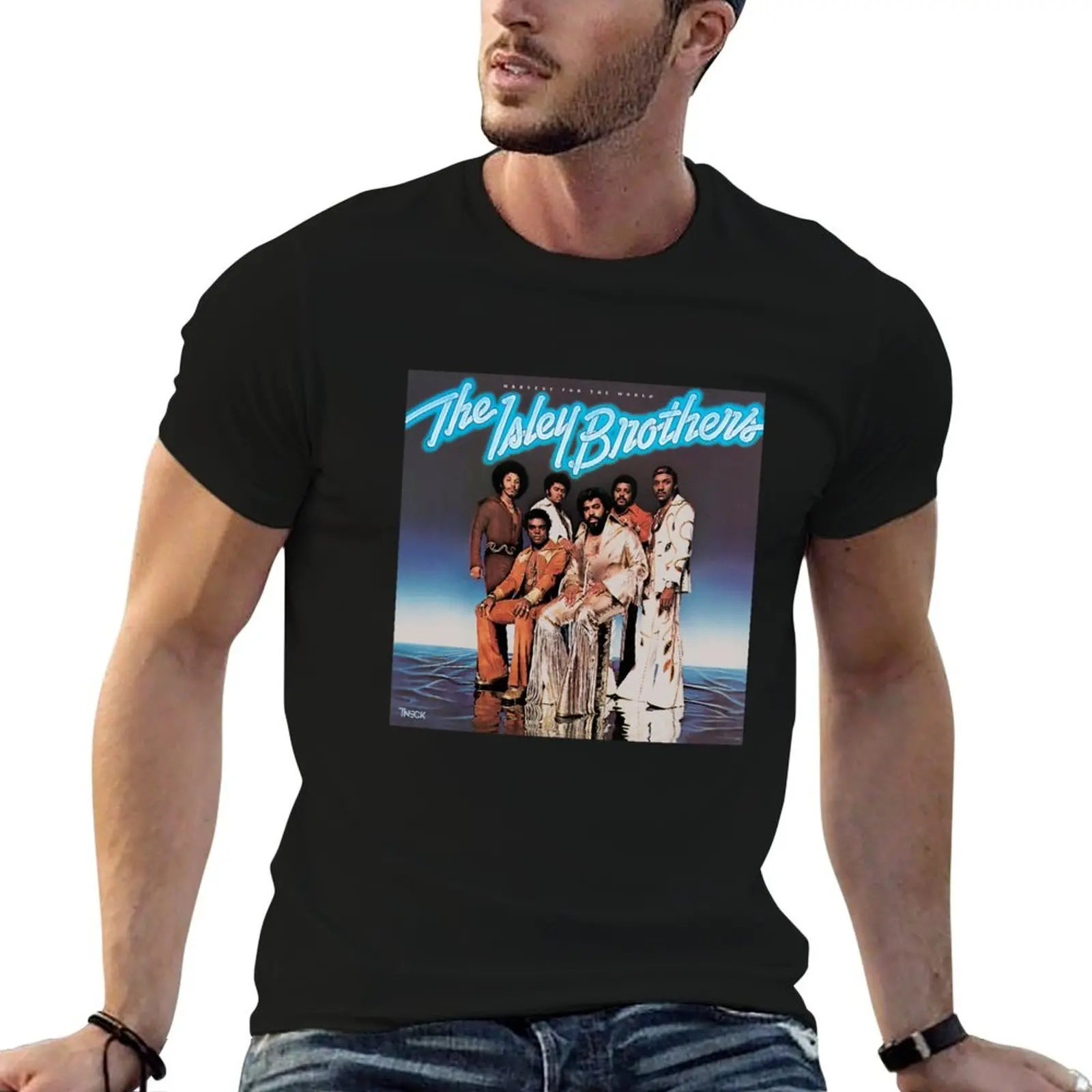 The Isley Brothers Harvest For The World Album Cover T-Shirt Relaxed Fit Casual Short Sleeve Top