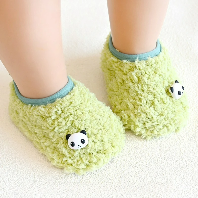 2026 New Cartoon Thick Non-slip Floor Shoes Autumn and Winter Warm Toddler Shoes Cute Sweet Floor Socks