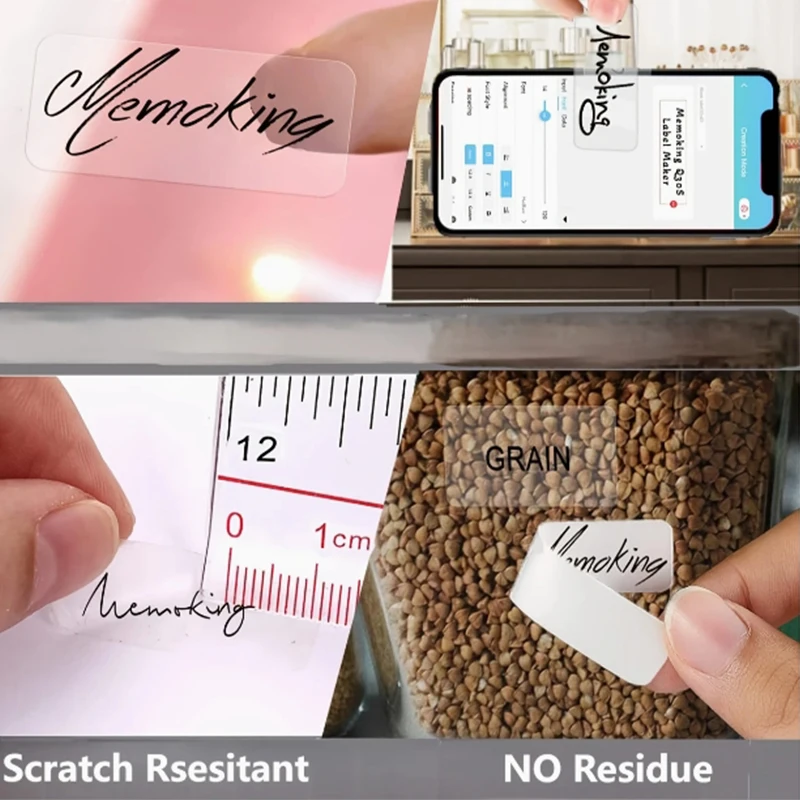 320 Labels/2 Rolls, D30 Label Maker Tape Compatible with Label Printer Paper, Home/Office/School Refill Pack, 14 x 40mm