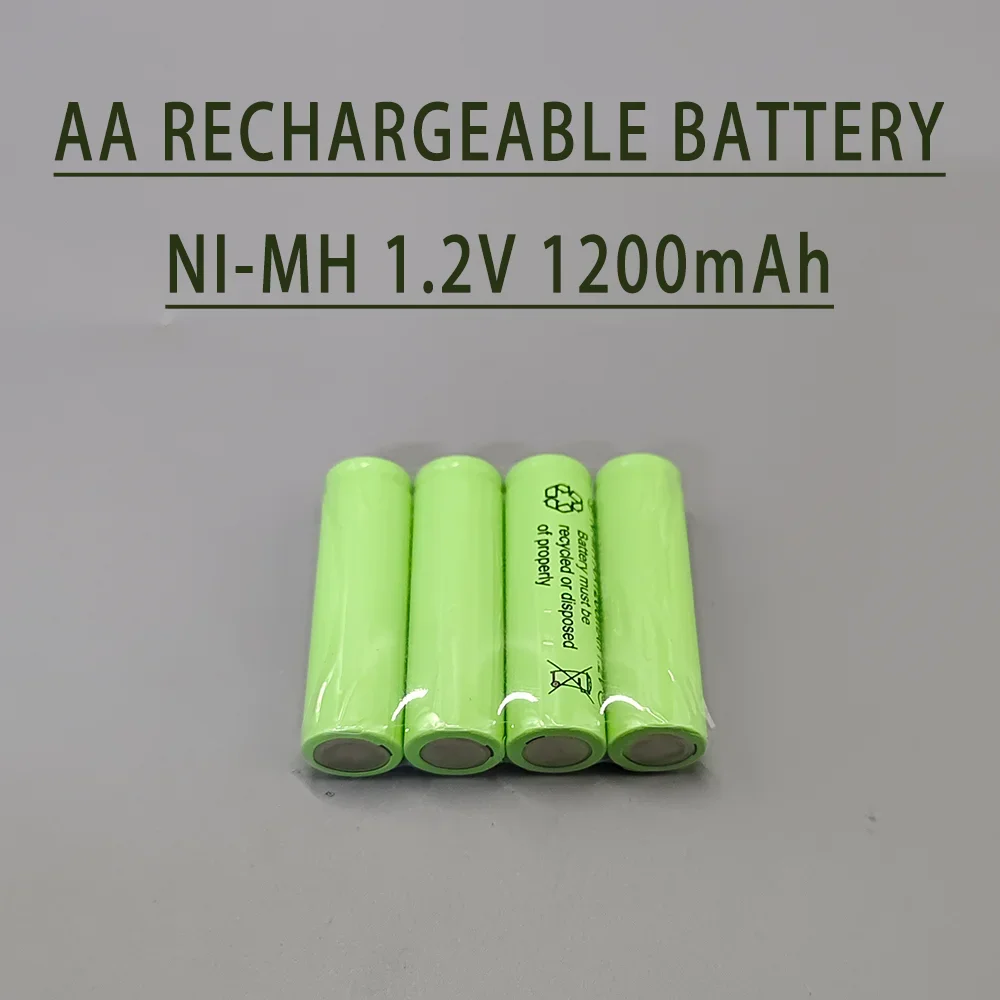 أقصى قدر من الأداء! بطاريات AA قابلة لإعادة الشحن 1.2 فولت 1200 مللي أمبير في الساعة لأجهزة التصريف العالي مثل الكاميرات ومعدات الألعاب ومصابيح LED الكاشفة.