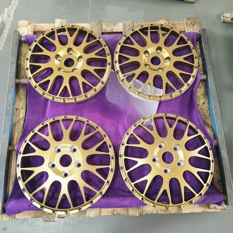 

wheel hub with bolt alloy passenger car wheel New forged aluminum alloy two-piece galvanized super black deep disc sports