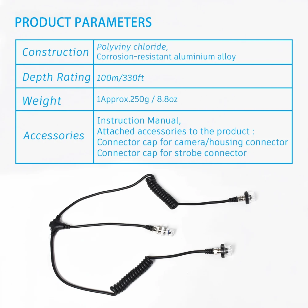 Sapos do mar mergulho à prova dwaterproof água escudo lanterna linha de conexão 5 pinos synchronous lightning conductor cabo linha dados