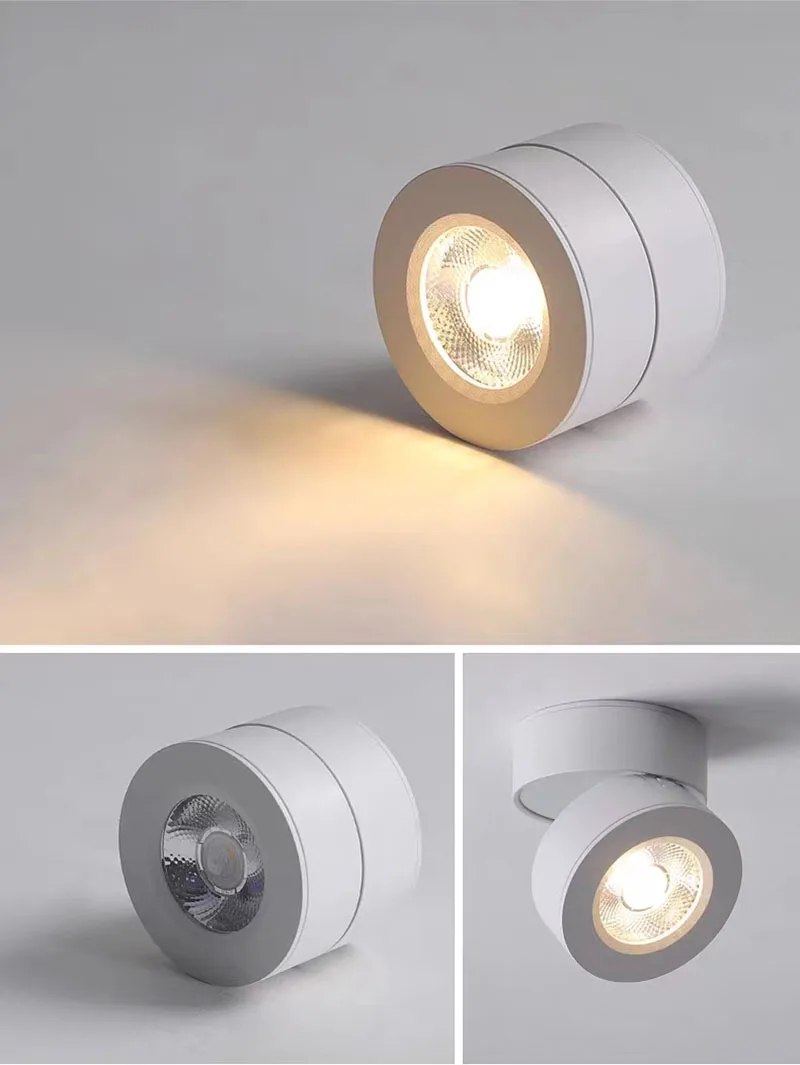 Led Down Light Cob Spot Light 5w 7w 10w 12w 15w 360 ° Rotating Folding Led Ceiling Light Spot Light Background Wall Lighting