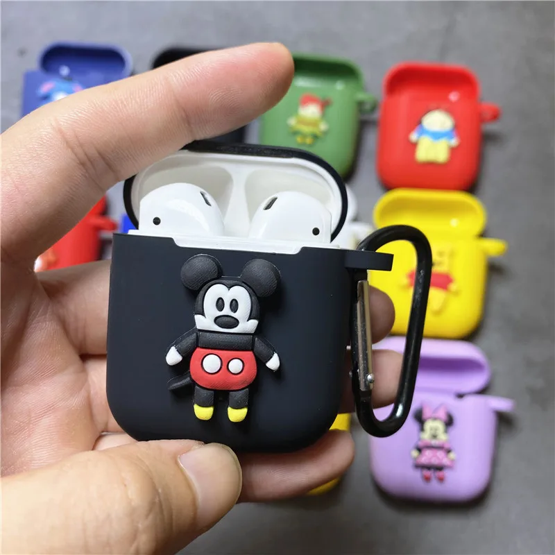 Силиконовый защитный чехол для наушников с крючком для Airpods 1 2