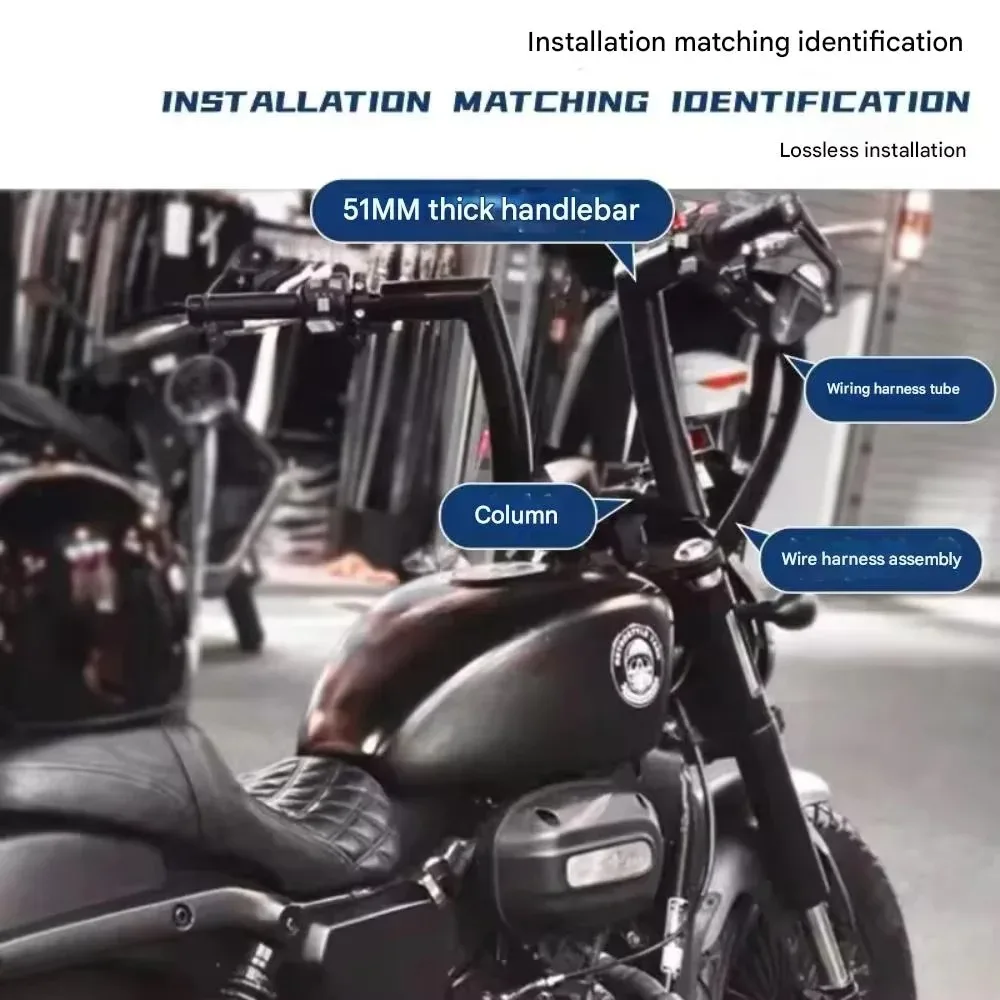 For QJMOTOR SRV300 SRV 300 Flash 300S Motorcycle Handlebar High Rise Retro Cruiser Handle Bars Modified Automatic Manual Parts