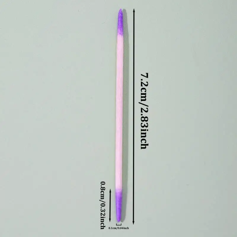 100/200/300/500 pièces ongles Double tête bois écouvillon bâtons de nettoyage violet double pointe coton tête nettoyage écouvillon dissolvant de vernis à ongles